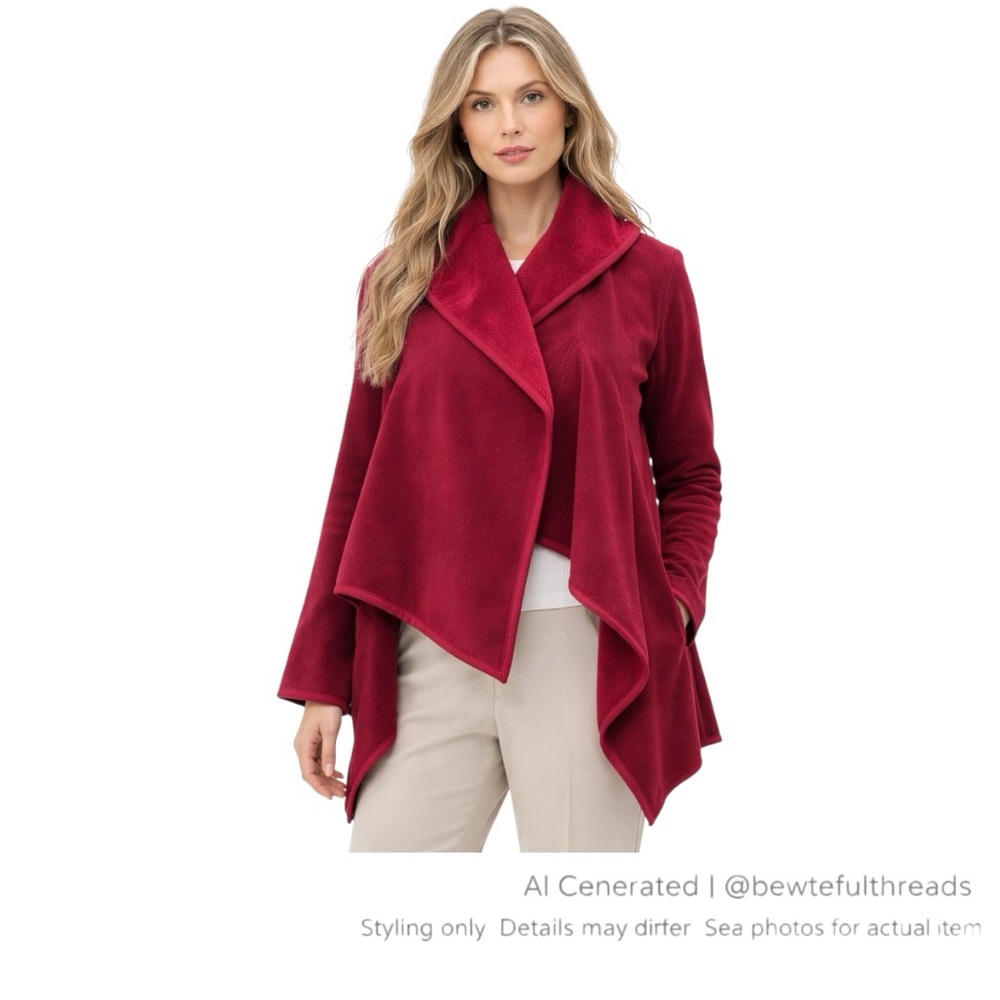 Lululemon Size 6 Deep Red Presence of Mind Wrap Jacket Minimalist Layer